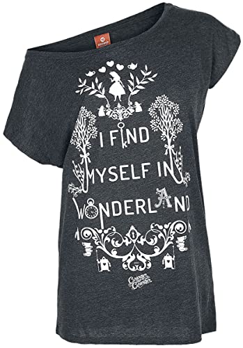 Bild: Alice im Wunderland I Find Myself In Wonderland Frauen T-Shirt grau meliert L fr 27,20 EUR (-14%) statt 36,99 EUR bei amazon.de