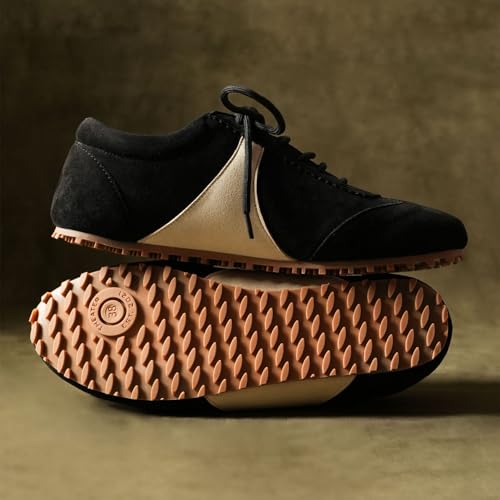 Image of Theater Women Combats Suede Sneakers | Soft Lace-Up Walking Shoes with Cushioned Grip Sole | Lightweight, Stylish & Comfortable Suede Footwear