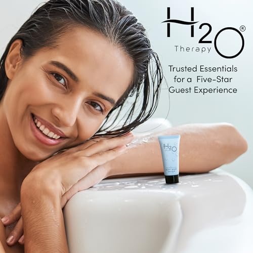 Travel Size Hotel Body Wash 20 Count 0.85 oz Bottles Guest Amenities for Hotels Vacation Rentals and Short Term Rentals Paraben Free Green Tea Scent Infused with Aloe and Olive Oil by H2O Therapy