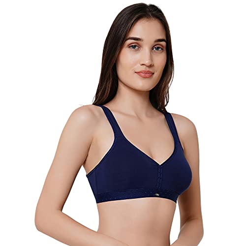 Image of SOIE Women Non Padded Non-Wired Full Coverage Stretch Cotton T-Shirt Bra