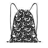 MANQINF Goth Bats Horror Drawstring Bag,Fashion Sport Gym Drawstring Backpack Beach Travel Sackpack for Men Women