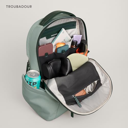 Image of Troubadour Apex 4.0-22L Premium Laptop Backpack - Ergonomic & Water Resistant - Designed for Work and Travel - Green Smoke