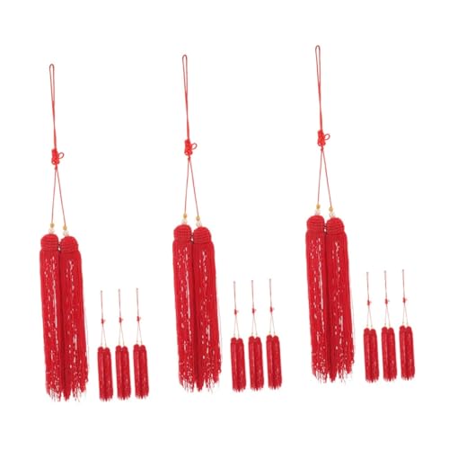 Gland de Tai Chi POPETPOP et noeud chinois rouge pour decoration suspendue