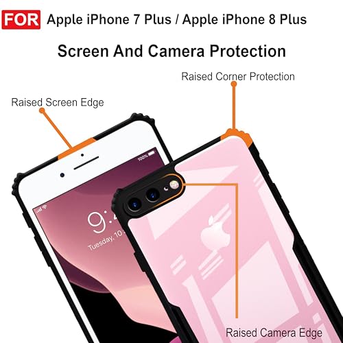 Image of Zapcase Back Case Cover for 7 iPhone 8 Plus (TPU, Polycarbonate Matte Black)