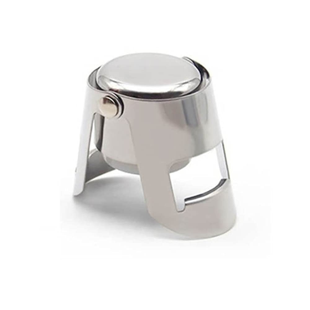 Champagne Sealer Stopper, Stainless Steel Wine Stopper, Stainless Steel Wine Bottle Plug Sealer