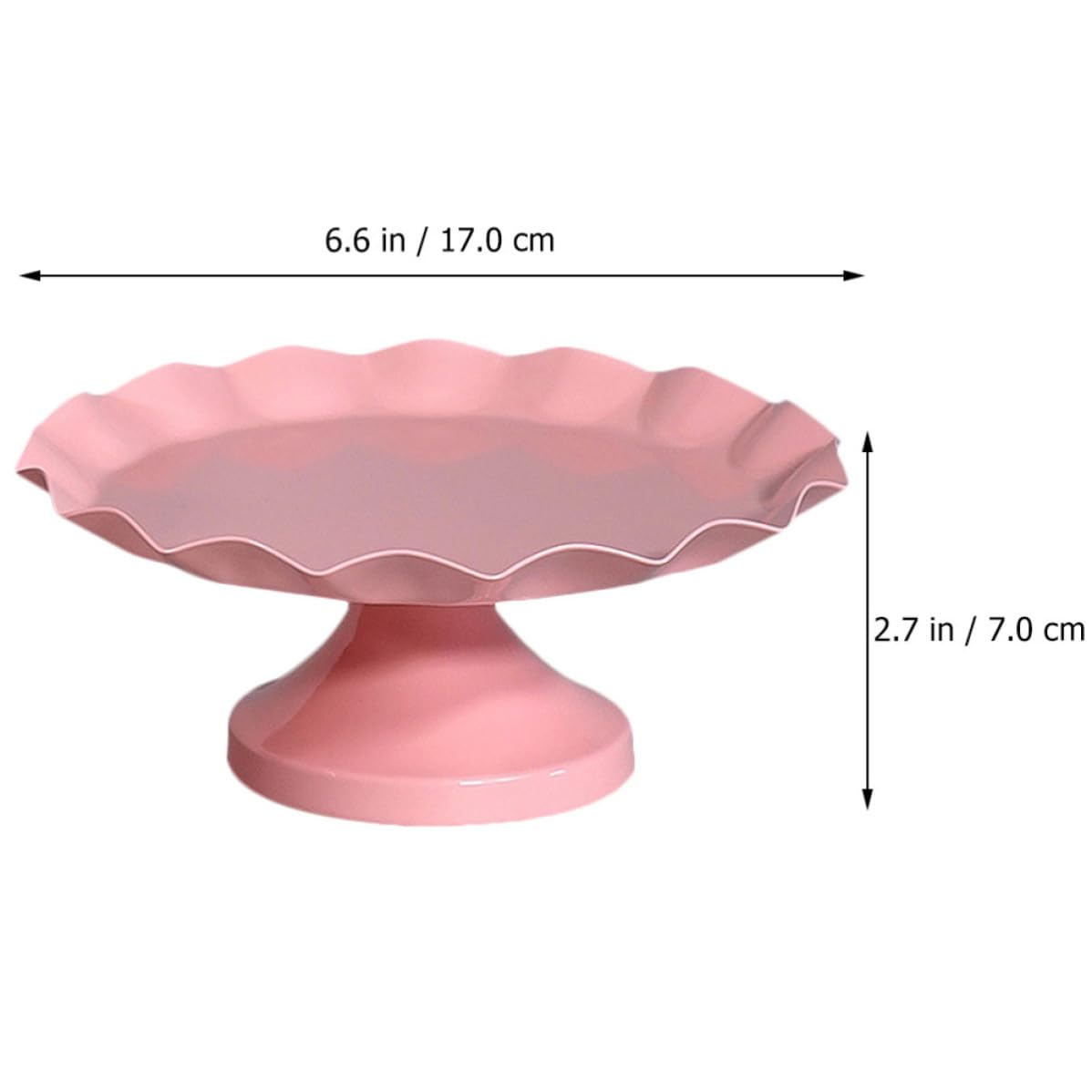TOYANDONA 3 Pezzi Portatorta in Ferro Rosa per Dessert, Grande Capienza
