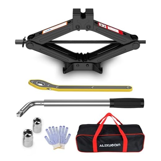 Car Jack Kit, Scissor Jack for Car 2 Ton (4409 lbs), Tire Jack Changing Kit with Lug Wrench for Sedan SUV