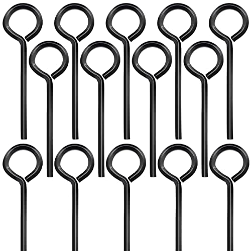 Image of 15PCS 1 /8 inch Standard Hex Dogging Key with Full Loop(Black),Metal Wrench Door Key for Push Bar Panic Exit Devices