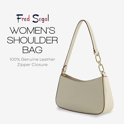 Concept One Fred Segal Bag, Women's Leather Mini Handbag with Chain Shoulder Strap2