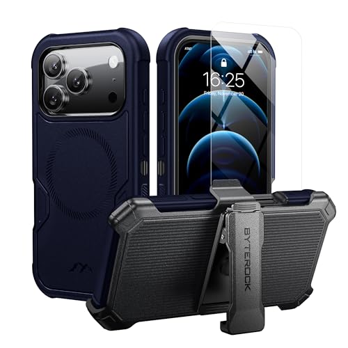 Coque iPhone 17 Pro bleu haut de gamme avec protection robuste et anneau MagSafe