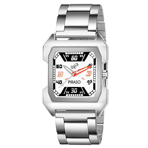 Image of PIRASO Fast Trend Rectangular CASE with Designer Display Analogue Watch for Men and Boys