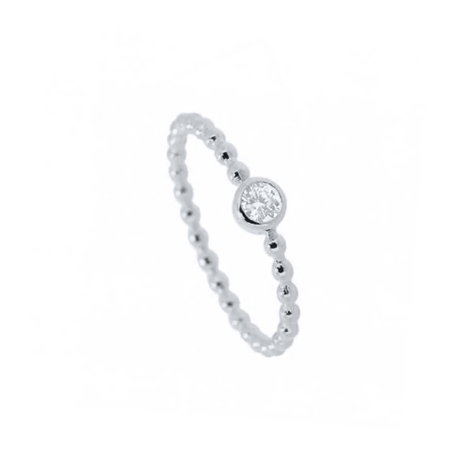 Ehering Damen, Damen Eheringe Perlen mit weißen runden Zirkonia S925 Sterling Silber