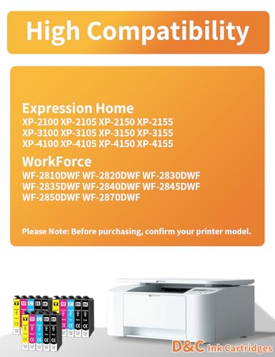 D&C Druckerpatronen Ersatz für Epson 603XL Patronen Kompatibel mit Epson Expression Home XP-2100 XP-2150 XP-3100 XP-3105 XP-3150 XP-4105 XP-4100 XP-4150 XP-4155, Workforce WF-2850 WF-2830 (15er-Pack)