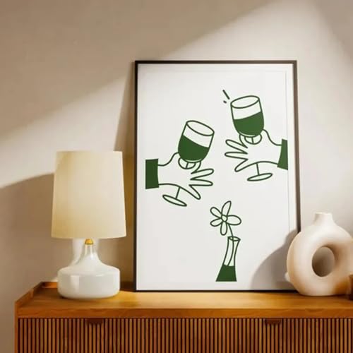 Affiche Cheers Wine pour déco bistrot chic et cuisine moderne 50x75cm