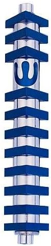 Agayof Medium Shin Mezuzah with 3-D Stripes 1.2" x 6" / 2.5 x 15 cm - Pink