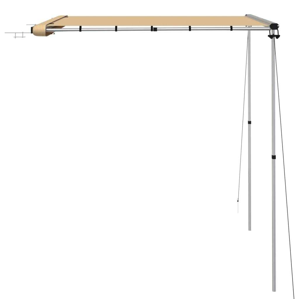 Wohnwagen-Markise 2,4x2x2,15m Beige, Aluminium 160g Polyester, Wasserdichtes Vordach für Camping, Autoreisen & Outdoor-Events, UV-Schutz Zelt