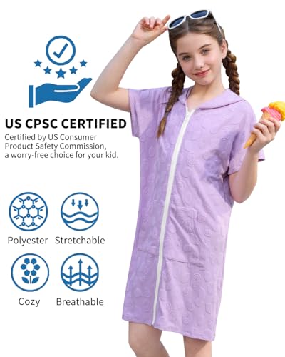 Image of BesserBay Boys Girls Swim Cover Up Terry Cloth Swimwear