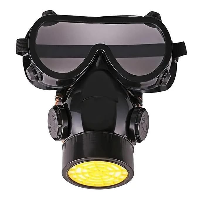 half face respirator mask with double cartridge filters chemical gas dust proof paint spray painting safety reusable industrial respirator mask for construction work
