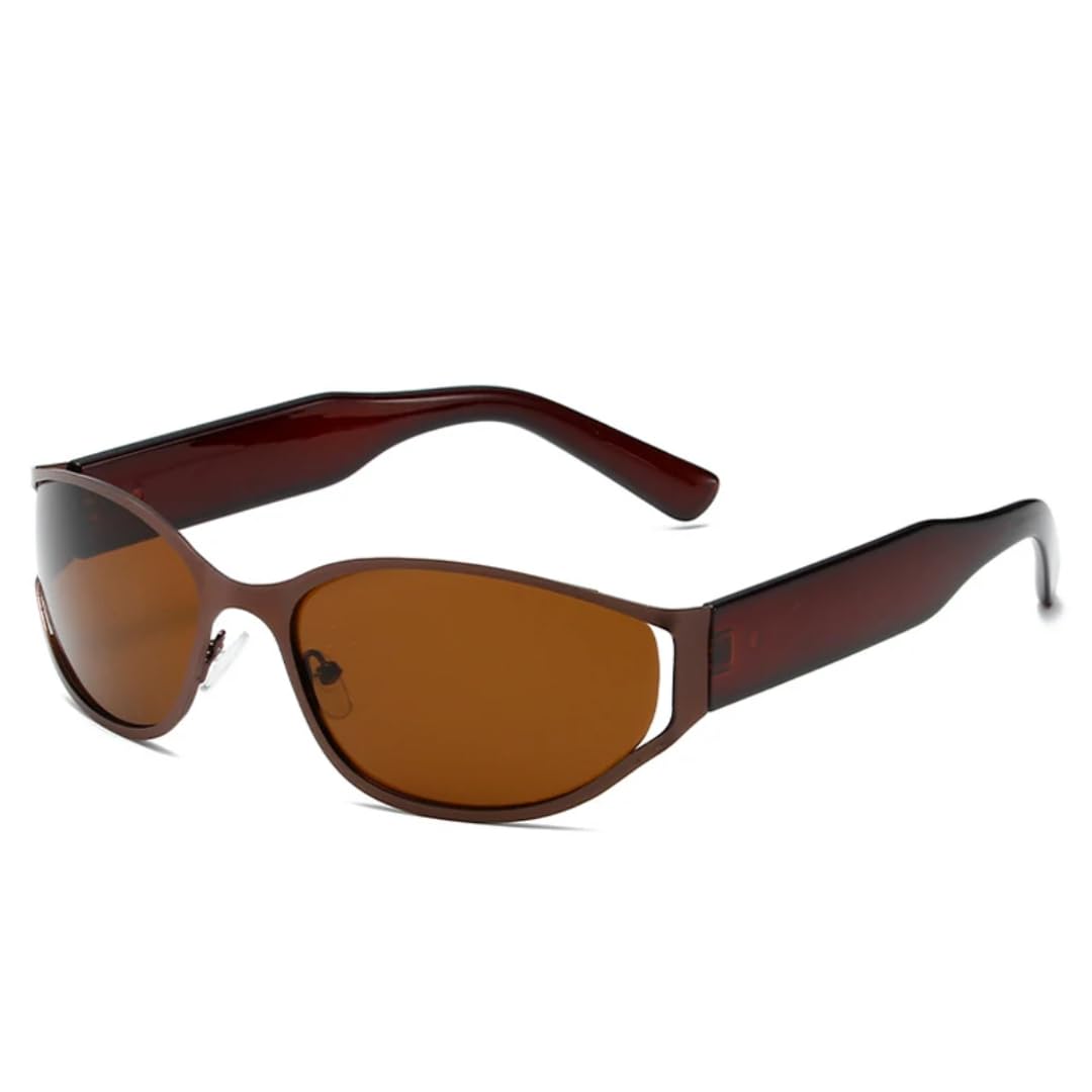 Lunettes de soleil ovales protégeant du soleil look rétro pour tous - 8