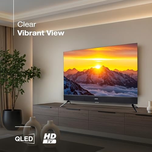 Image of SANSUI 80cm (32) Google TV with QLED Display, HDR10, Dolby Audio, Built-in Soundbar, Filmmaker Mode, 60Hz Refresh Rate JSS32GSQLED (Black)