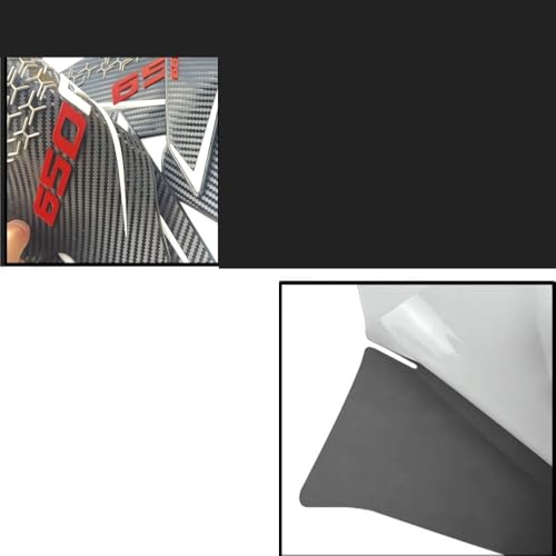 Protection réservoir CBR650 en fibre de carbone et grip gaufré