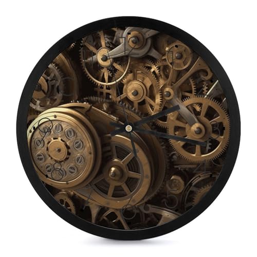 Horloge murale de salon steampunk de 25,4 cm de haute précision - 2