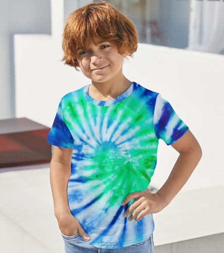 Image of Boys Tie Dye Shirt Size 4-14 Hippies Senior Rainbow Tees T Shirts for Kids | Tees T shirts for Kids