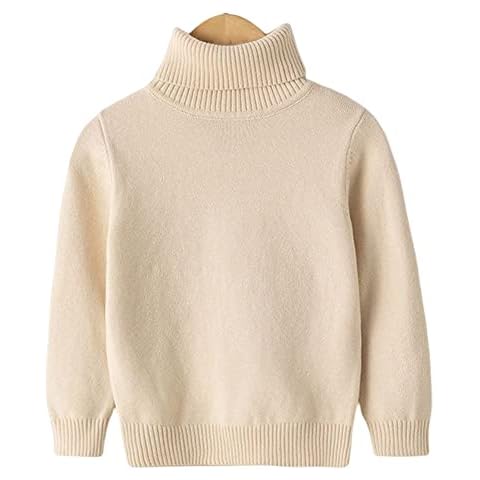 imKutie Kid Turtleneck Sweater Jumpers Girls Boys Autumn Winter Warm Polo Neck Sweater for 3-8Years Cover