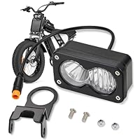 E-Bike Scheinwerfer E-Bike Scheinwerfer Licht mit Halterung für Ridstar Q20 Ebike - Weiß