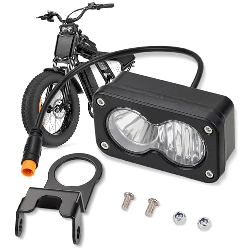 E-Bike Scheinwerfer E-Bike Scheinwerfer Licht mit Halterung für Ridstar Q20 Ebike - Weiß
