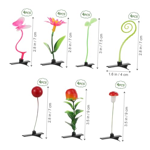 Pinzas para el pelo de planta con tallo de alta resistencia y agarre fuerte 2