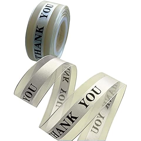 LXKBD Satin-Organzabänder mit "Thank You"-Druck Cover
