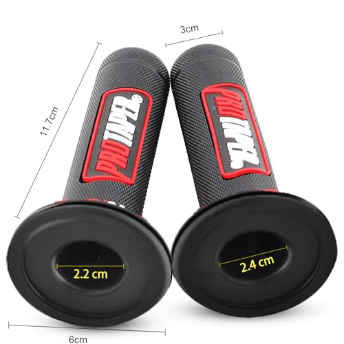 Romlcbiz ROM-HG006HONG-B 7/8 Inch Motorcycle Hand Grips Oil For Dirt Bike Atv Pit Bike Used Rubber Bar End Thruster Grip Handlebar Grips Throttle thumb #1