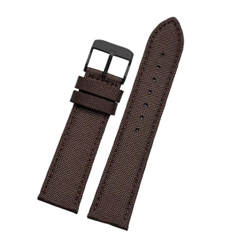 Bracelet de montre en nylon 22mm marron avec boucle noire pour BM8475