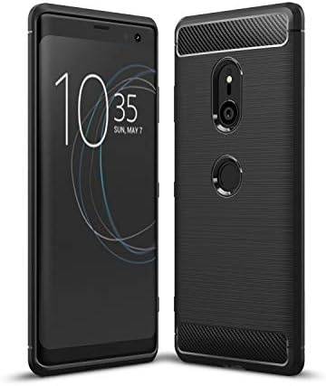 Sony Xperia XZ3 Case, TopACE Ultra Thin Carbon Fiber Scratch Resistant Shock Absorption Soft TPU Protective Cover for Sony Xperia XZ3 (Black)