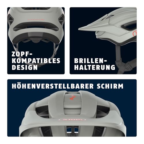 ABUS MTB-Helm Cliffhanger - Fahrradhelm für anspruchsvolle Trails - mit großen Lüftungsöffnungen und TriVider Riemensystem - Damen Herren… – Ansicht 5