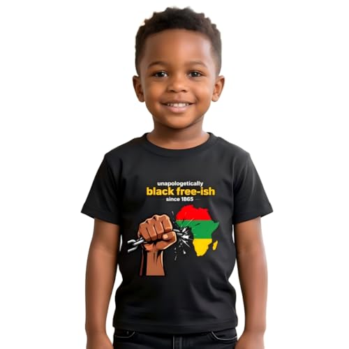 HoieMoieKa Juneteenth Shirt Kids Freeish Since 1865 Tee Boys Girls Toddler Juneteenth Shirt 3T-7T