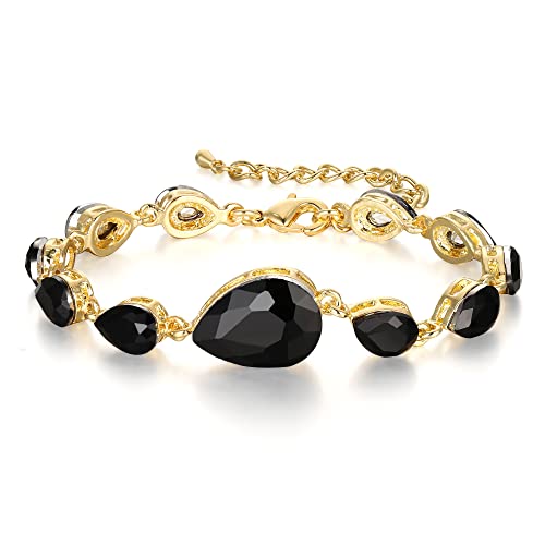 Clearine Bracciale da donna con cristalli e cristalli, Taglia unica, Cristallo, Senza Gemstone