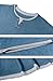 Hisir T-Shirts Für Herren Henley Sommer Kurzarm mit Rundhals Tshirt Herren Lässige Klassische Slim Fit Basic-Oberteile (Hell Blau, L)