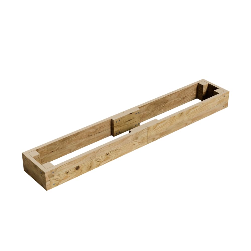 Conka Garden - Wooden Raised Bed Kit - Large Garden Planters for Vegetables, Herbs, Flowers – Start Growing Plants Earlier & Better - Durable & Resistant FSC Treated Timber 30cm L x 180cm W x 15cm H