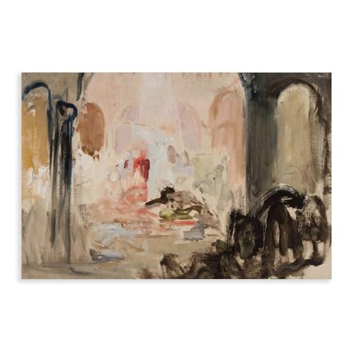 Poster abstrait sur toile 61x91 cm pour decoration murale de chambre moderne