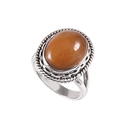Bague en Agate naturelle et argent 925 style turc taille 60.5 pour femme