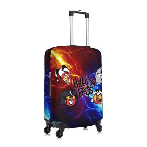 Helluva Boss Travel Luggage Cover, Colorful Suitcase Luggage Protector, Washable Baggage Cover, Dustproof Protector Fits 18-32 Inch Luggage X-Large3
