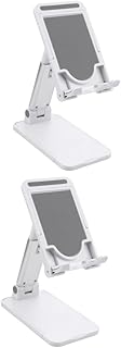 PartyKindom 2 Peças Suporte Para Tablet Suporte Para Telefone De Mesa Suporte Branco Suporte Para Celular Suporte Para Mesa Suporte Para Mesa Suporte Para Telefone/Tablet Suporte Base Para