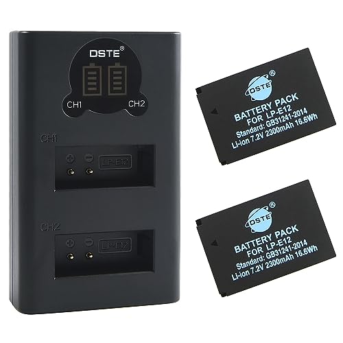 Batterie de remplacement LP-E12 avec chargeur intelligent pour PowerShot SX70 HS