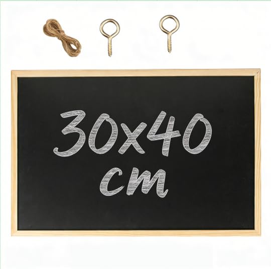A3 Hanging Chalkboards with String, 30 x 40 cm Wall Mounted Chalkboard Hanging Blackboards Medium Chalk Board for Wall Writing Boards for Office Home Store