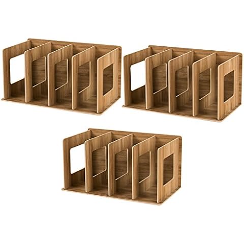 ANNA SHOP 3Pack Folding Wooden CD Rack DVD Rack Book Rack CD Stand DVD Stand CD Storage Shelf Cover