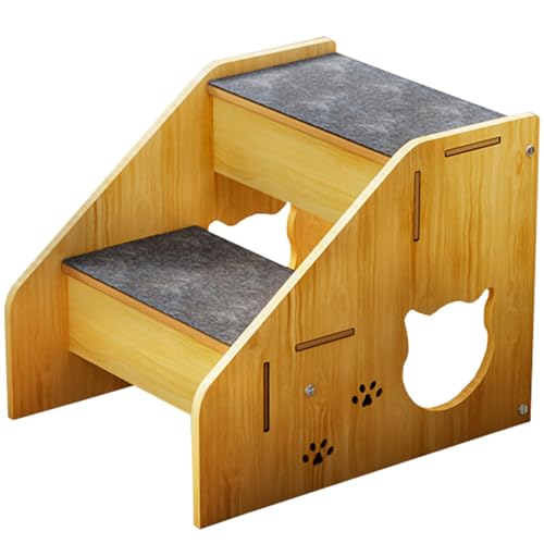 Kmotkste ペットステップ 犬用スロープ 木製 ペットスロープ ペットの階段 組立簡単 足腰の負担を軽減 無垢材 滑り止め 高齢ペット関節痛を持つ に最適 小型 中型 大型犬 高齢犬