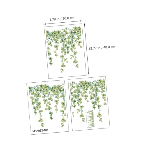Vinilos Decorativos de Hojas Eucalipto 30x40cm Set 3 Pzs miniatura 2