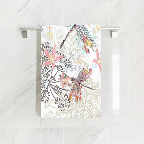 Senya MJ-001 Bath Towel Dragonfly Watercolor Soft Hand Towels thumb #1